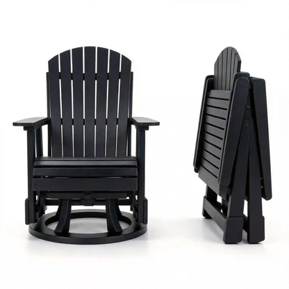 BUY 1 GET 1 FREE – Cedarbrook 360° Swivel Glider HDPE Adirondack Chairs, 2-Chair Outdoor Set