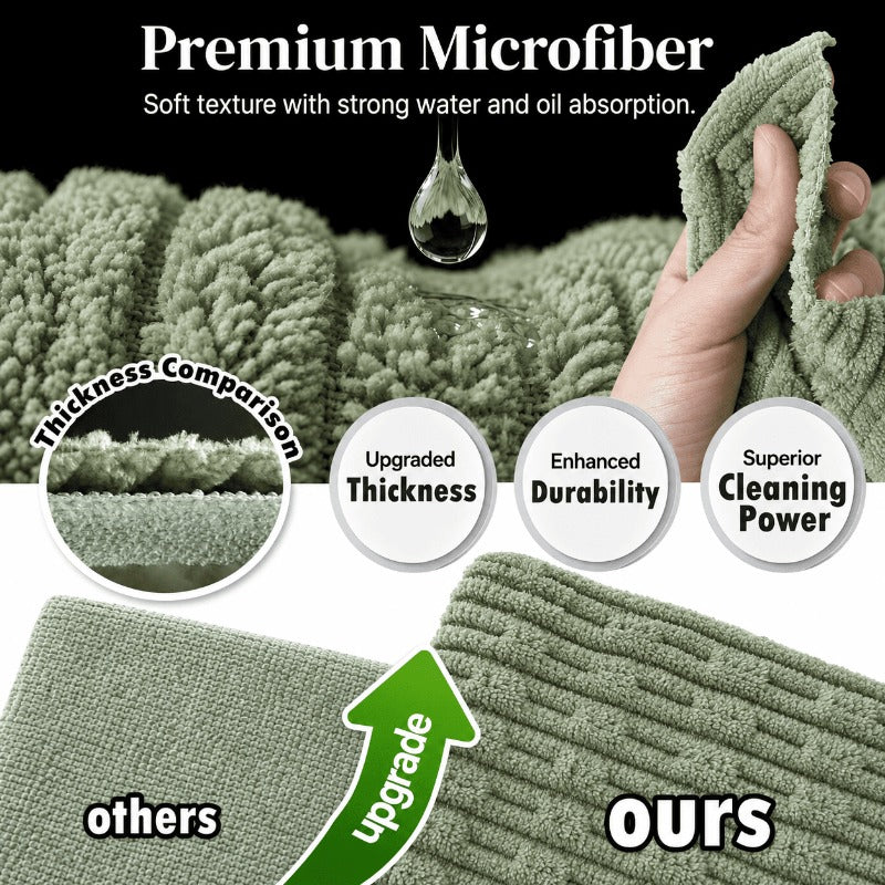 20-Roll Reusable Microfiber Towel System – 400 Washable Easy-Tear Cleaning Cloths