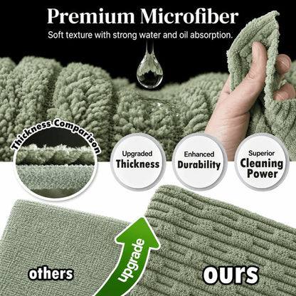 20-Roll Reusable Microfiber Towel System – 400 Washable Easy-Tear Cleaning Cloths