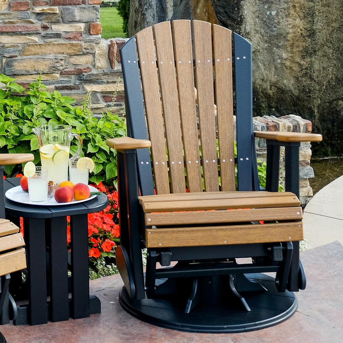 BUY 1 GET 1 FREE – Cedarbrook 360° Swivel Glider HDPE Adirondack Chairs, 2-Chair Outdoor Set