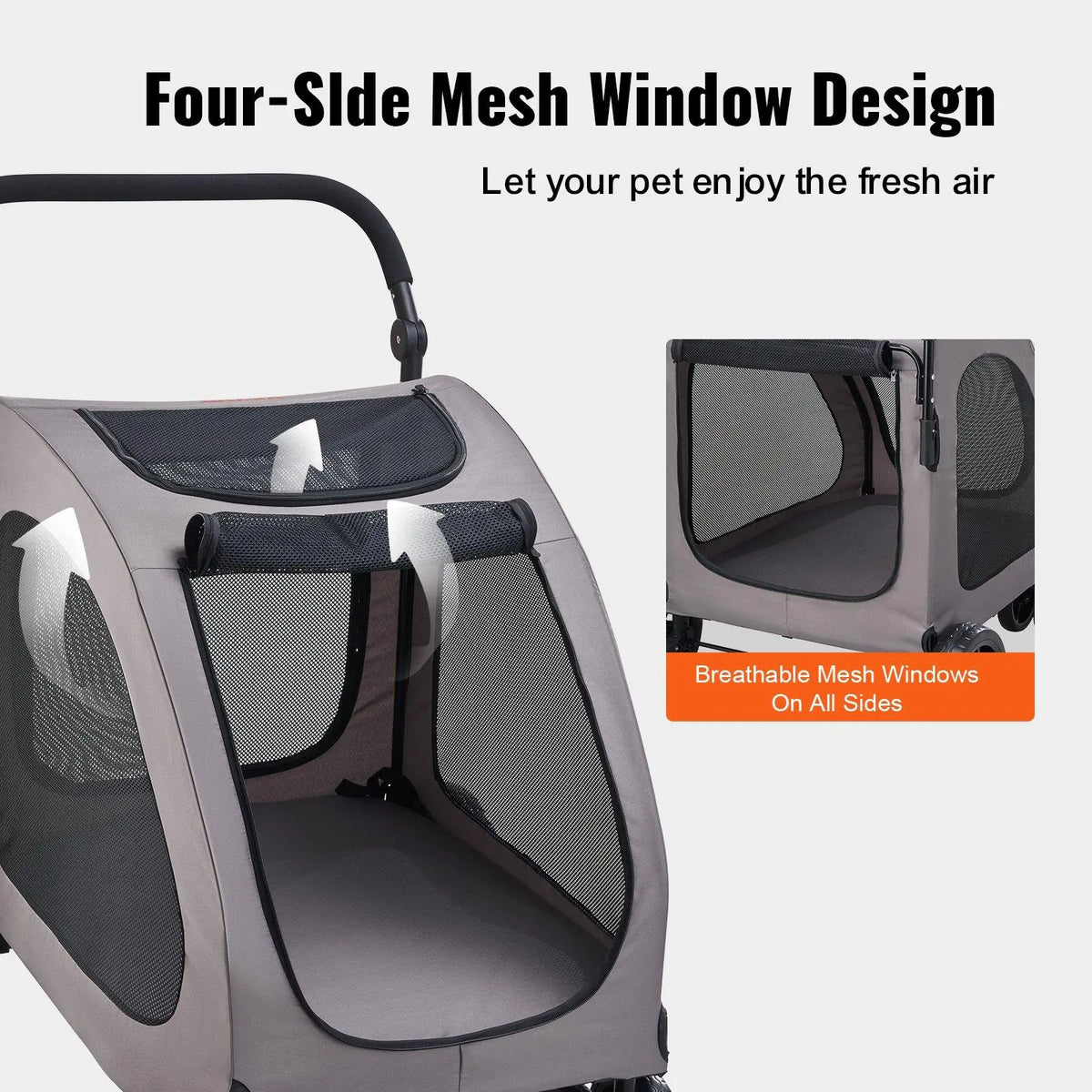 PawRover XL 160 All-Terrain Pet Stroller & Mobile Comfort Cabin