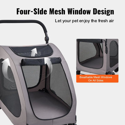 PawRover XL 160 All-Terrain Pet Stroller & Mobile Comfort Cabin