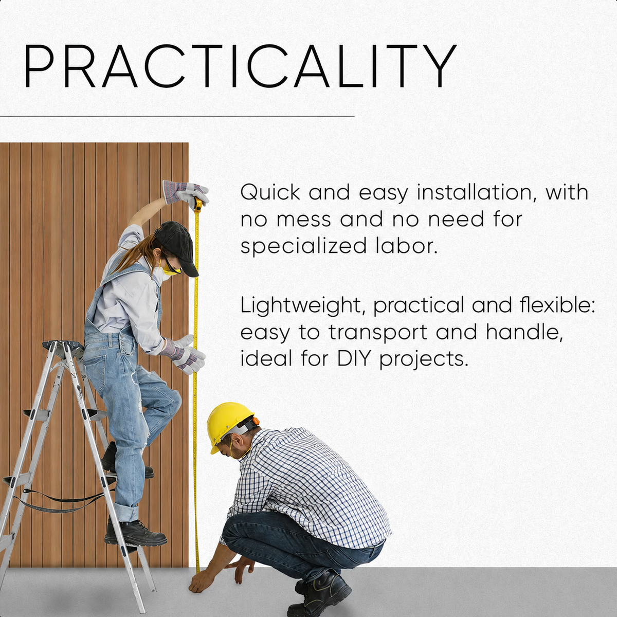 Peel & Stick Slat Wall Panels — 10-Pack